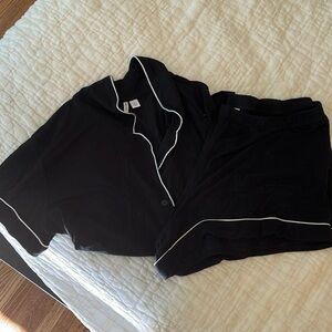 Nordstrom black short pajama set